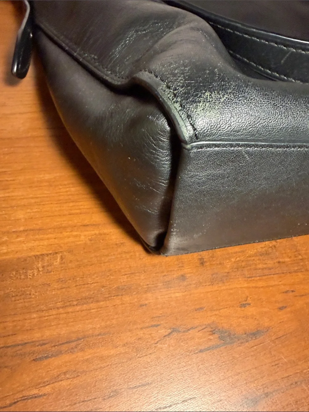 Coach Black Leather Shoulder Hobo Bag